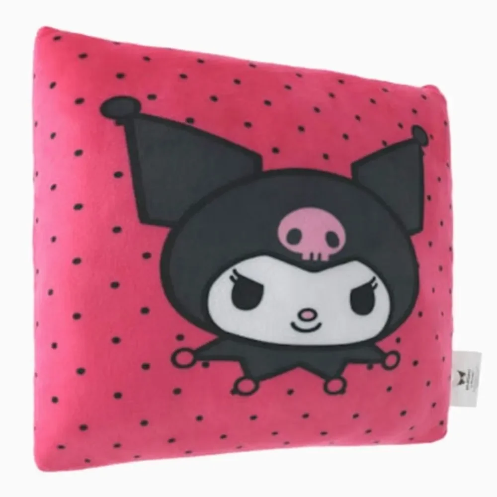 Sanrio Kuromi Pink and Black Polka Dot Travel Pillow